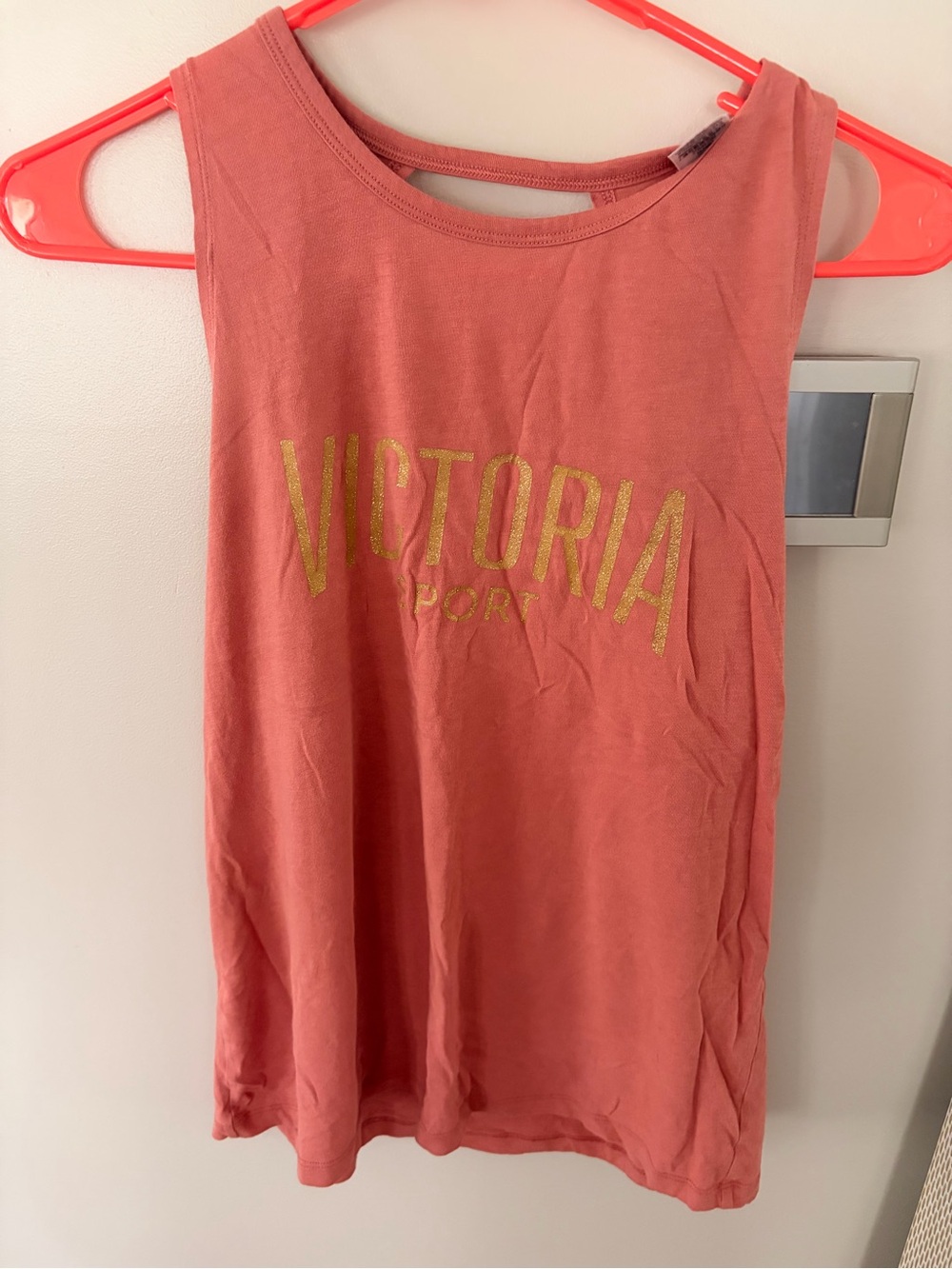 Victoria's Secret Coral Pink Logo Tank